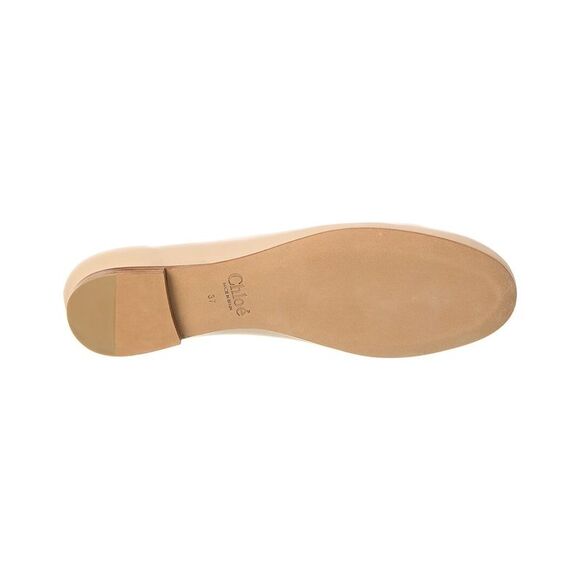 Chloé Lauren Leather Ballerina Flat, Beige - Picture 4 of 5